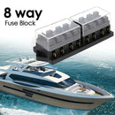 Blade Fuse Block Standard Fuse Box Holder with Clear Cover for Car (8 Way)