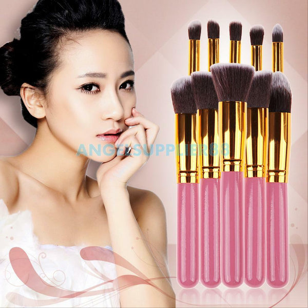 Pro 10pcs Makeup Brushes Set Powder Foundation Eyeshadow Eyeliner Lip Brush kits