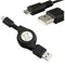 Retractable Micro USB Data Sync Charging Cable Cord Cell Phones Accessories NXF