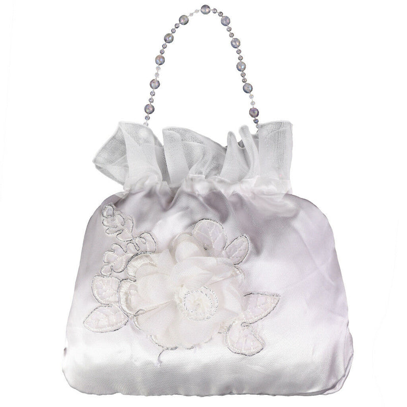 Satin Bridal Bridesmaid Wedding Flower Girl Dolly Bag Handbag Purse