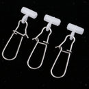 50pcs High Strength Fishing Sinker Slide with Stainless Steel Snap Tackle S