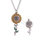 Cremation Pendant Sunflower Necklace Keepsake Urn Necklace For Ashes JewelrS Bj
