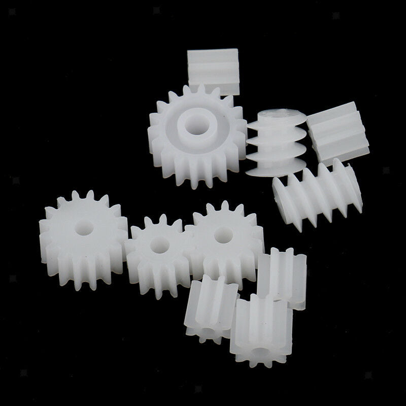 11pcs Plastic Assorted Gears Worm Kits for Kids Toys DIY Robot RC Car Models