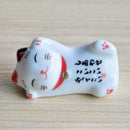 Japanese Ceramic Lucky Fortune Cats Chopsticks Rest Holder Cutlery Stan GFB