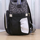 Leopard Waterproof Mummy Diaper Handbag Large Maternity Backpack (Grey)
