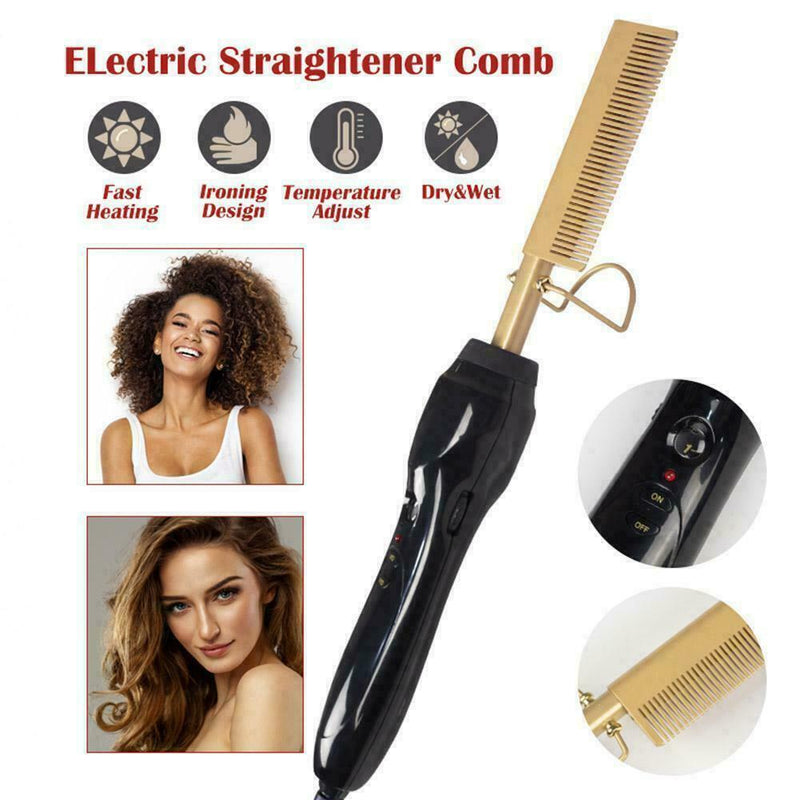 Hair Straightener Flat Irons Straightening Brush Hot Heating TOOLS Hair Z3E0