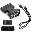 1080P HDMI Female To VGA Male Converter Adapter Stereo Audio input for PC Laptop