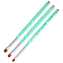 3Pcs Nail Art Marble Pattern Uv Gel Extension Builder Painting Brush Flower