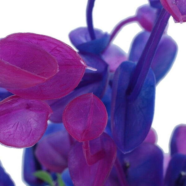 7.9" Fuchsia Green Plastic Fish Tank Underwater Ornament Aquarium Aquatic P V3S1