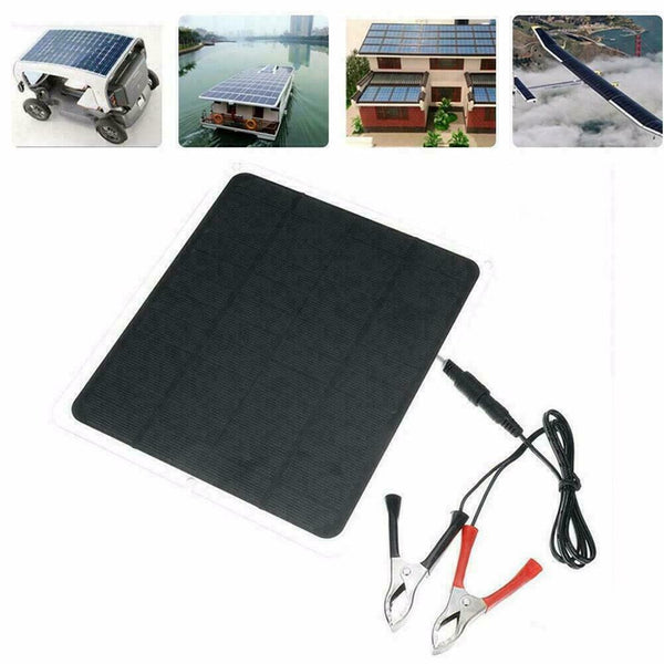 20W 12V Outdoor Car Boat Yacht Solar Panel Trickle Charger Battery Power K0N9