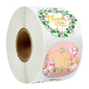 500Pcs/Roll Handmade Flower Thank You Seal Stickers Paper Label Gift DecoraSEAU