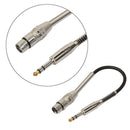 3P XLR Female Jack to 1/4" 6.35mm Male Plug Stereo Microphone Cable Adapter