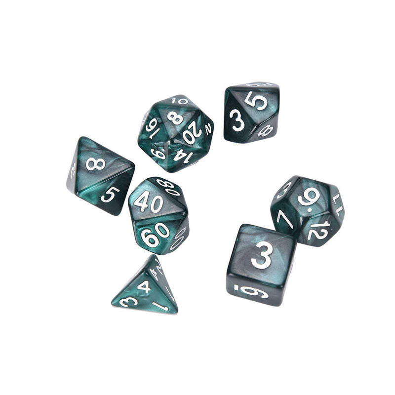 7Pcs D10 Multi-Sided Gem Dice Die for RPG Dungeons & Dragons DND D&D Game Set MO