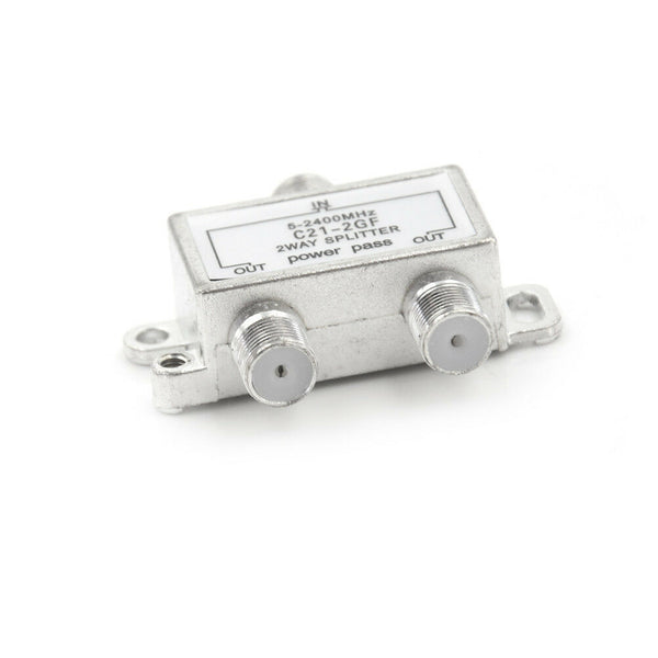 Metal 2-Way TV Satellite Cable Splitter for Sky Virgin Media 5-2400MHZ JR