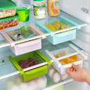 2pcs Slide Kitchen Fridge Freezer Space Saver Organizer Storage Rack(White)