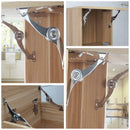 Cabinet Lift Up Strut Lid Flap Stay Support Chrome Hinge Kitchen Cupboar INH