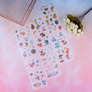 6 Sheets cute animals paper PVC stickers DIY book diary scrapbooking sticker3CVV