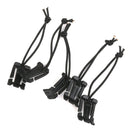 5x Black MOLLE Webbing Elastic Cord Cable Tidy Storage  Buckle Roll Clip