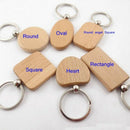 20 Pcs Blank Wood Wooden Keychain Diy Custom Wood Key Chains Key Tags Anti  E9U5