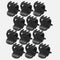 Fashion 12x Women Black Plastic Mini Hairpin 6 Claws Hair Clip Hairclip Clamps