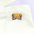 Creative Clothing Bags Women Men Metal Lapel Pin Flower Letter Drip Brooch A