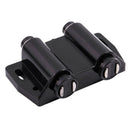 Black Plastic Metal Double Magnetic Press Head Door Catch Latch 6.7cm Width J2B9