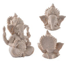 Sandstone Hand Carved Hindu Tribal God Ganesh Elephant Statue Feng Shui Deco