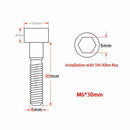 M6X30mm Titanium Bolts For MTB Bicycle Column Headset Stem Cap Bolt Bike Sc