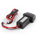 For Mitsubishi USB Car Charger with Blue LED Voltmeter 2.1A Charger Socket