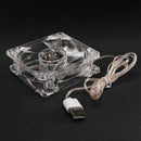 4 Colors Lamps 8cm USB Colorful Light Transparent Cooling Fan 5V CPU Coolin