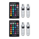 4PCS RGB T10 5050 LED Car Dome Reading Light Lamp Bulb With Remote Control New