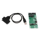 USB to mSATA Adapter, mSATA to SATA 2.5'' Adapter Card Cable, Support 50mm Mini