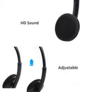 USB Binaural Commuting Game Headphones Wired Mic Hands-free Calling Headset A