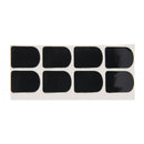 0.8mm 8x black rubber saxophone sax clarinet mouthpiece pads patches cushions M&