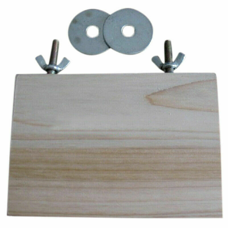 Wooden Parrot Bird Cage Perches Stand Platform Pet Budgie Parakeet Rat Toys A0E0