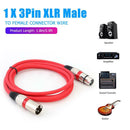 5.9ft DMX Stage DJ Cable  XLR 3Pin Male to Female Connector Wire (Red) A