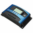 30A Mppt Solar Charge Controller Dual Usb Lcd Display 12V 24V Auto Solar Ce