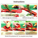6 Blades Vegetable Cutter with Steel Blade Slicer Potato Peeler Carrot Grater OZ