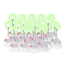 700 Pcs/100 Groups Fishing Bobber Stopper 7 In 1 Transparent Rubber Cylindr R7Z6