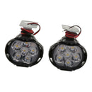 Lots 2 Universal DC 9V-85V White LED Motorcycle Headlight Fog for Motorbike