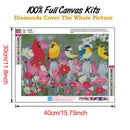 5D DIY Full Round Drill Diamond Painting Bird Cross Stitch for Gift (B1035) A