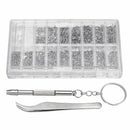 1000 Pcs Glasses Screws Nut Assortment + 1 Pc Screwdriver + 1 Pc Tweezers,