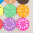 51 Pieces Magnetic Tiles Rainbow Circles Fraction Set,  Counting & Math Toys for