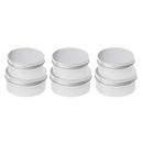 6x Aluminium Empty Pot Candle Soap Jewelry Findings Jar Tins Box 200ml 250ml