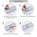 6 Pieces Adjustable Sliding Window Locks Stops Aluminum Alloy Door Frame Se G1L2