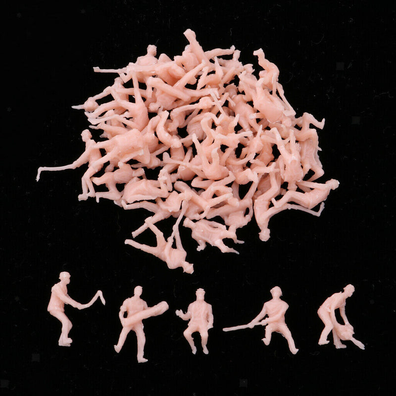 1/87 Scale Worker Action Figures HO Train Roadway Scene Building Props Accs