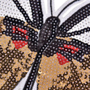 Huge butterfly reversible sequined sew on patches for clothes handmade DIY TEUS