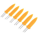 6pcs Corn Holders Skewers Needle Fork For BBQ Garden Hand Tools FT