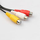 2.5mm Mini AV Male to 3RCA Female M/F Audio Video Cable Stereo Jack Adapter