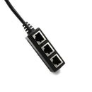 Rj45 Ethernet Extension Adapter Male to 3x Female Splitter & Cat 6 Cable